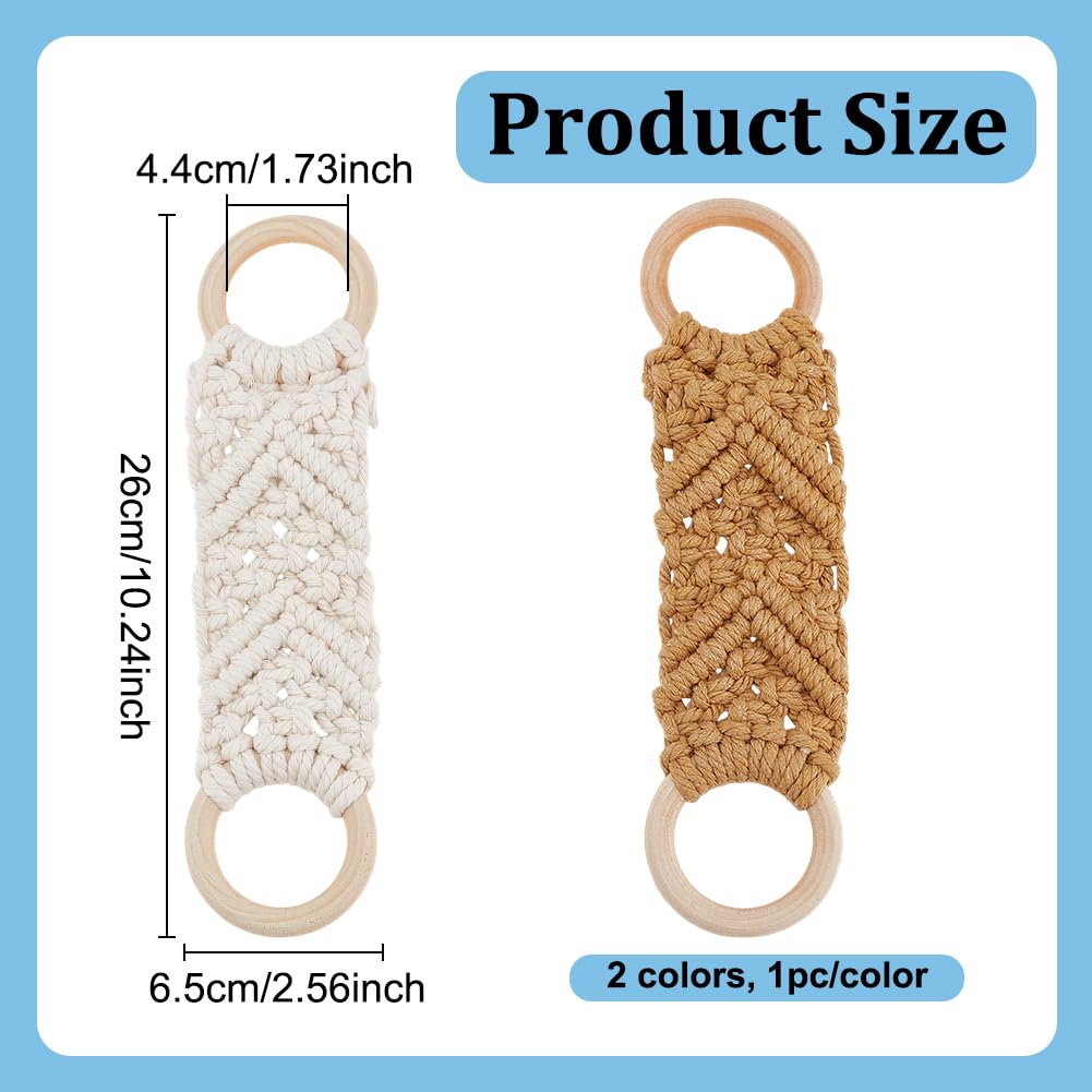 GOMAKERER 2 Pcs 2 Colors Hanging Kitchen Dish Towel Holder - Image 2