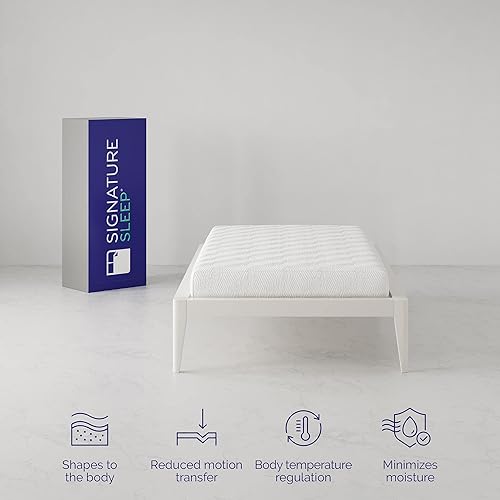 Miniatura 4 de Signature Sleep Italian Made Memoir - Colchón de espuma viscoelástica de 6 pulgadas, soporte de firmeza media, cama en caja, tamaño individual