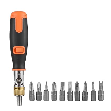 3NH Ratchet Screwdriver 10-in-1 Multi-bit Ratchet Screw Drivers Set 6.23mm Adjustable Nut Driver Tool