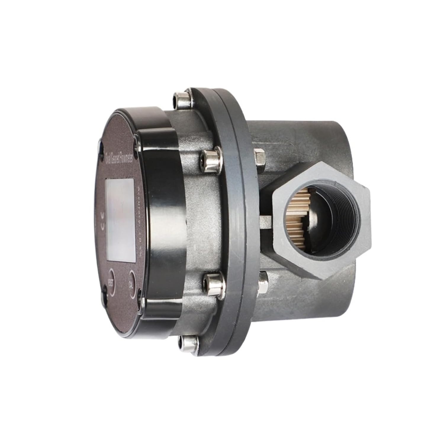 液体流量計 小型電子デジタル表示流量計 3/4インチ、1インチ 流量測定(3/4")