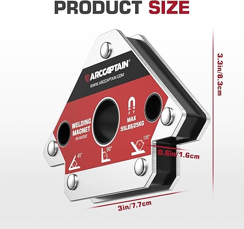Miniatura 9 de ARCCAPTAIN Imanes de soldadura 4pcs 25LB Juego de imanes de soldadura, soporte de soldadura magnético, accesorios de soldadura de poder de sujeción