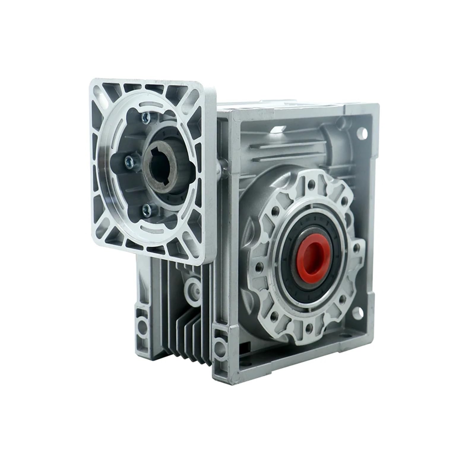 NMRV 075 10:1 To 100:1 Worm Gear Reducer Gearbox With 19MM 22MM Input 28mm Output For CNC Engraver 110 130 ST Servo Motor 1Pcs(130x130 22mm input,40 to 1)