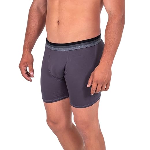 Kit C/3 Cueca Boxer Long Leg Fibra Bambu Box Luxo