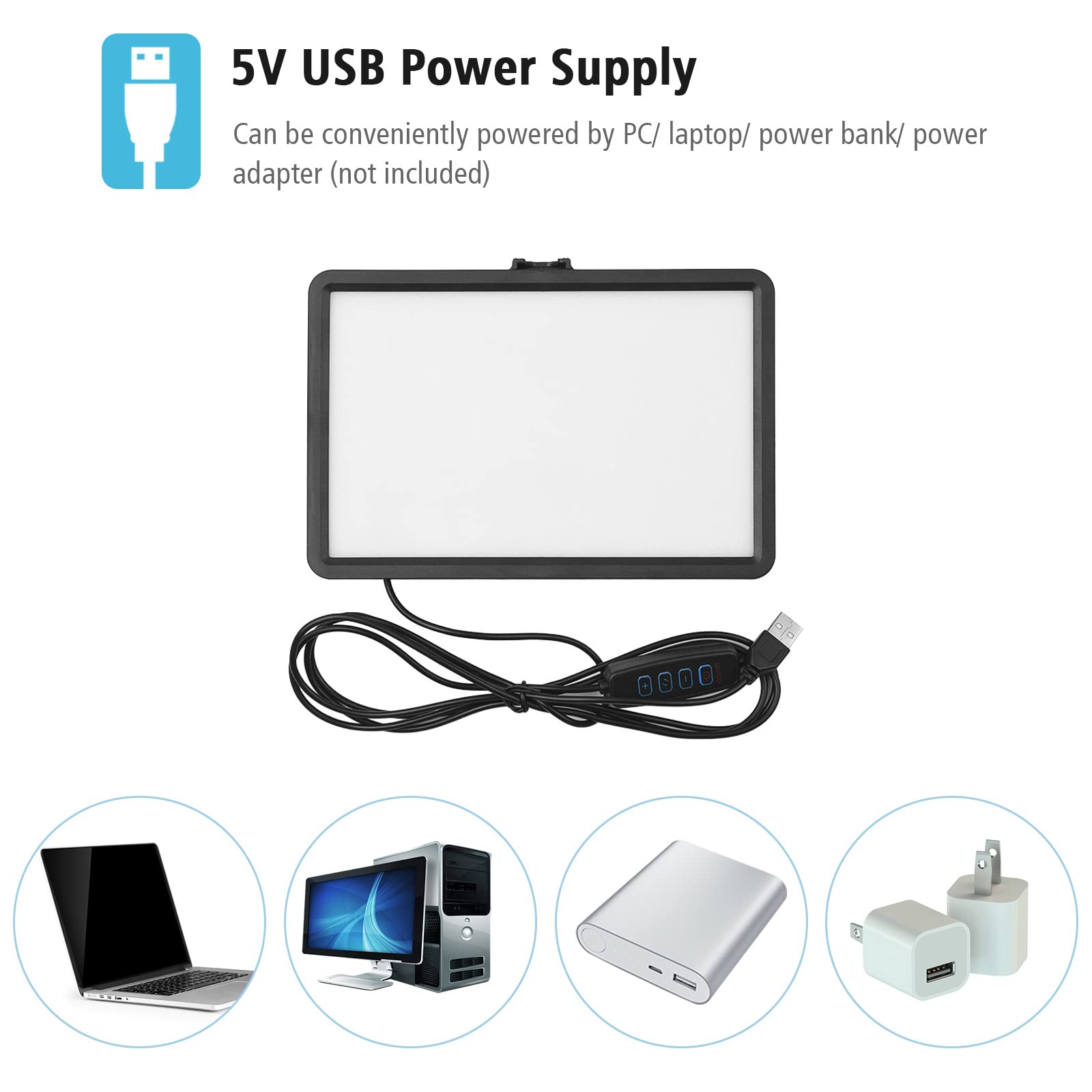 keppy - Kit luce LED USB per videoconferenza con 2 luci di riempimento LED da 3200 K-5600 K regolabili + 2 treppiedi Ex ble + 16 filtri a colori per streaming live, registrazione video online,