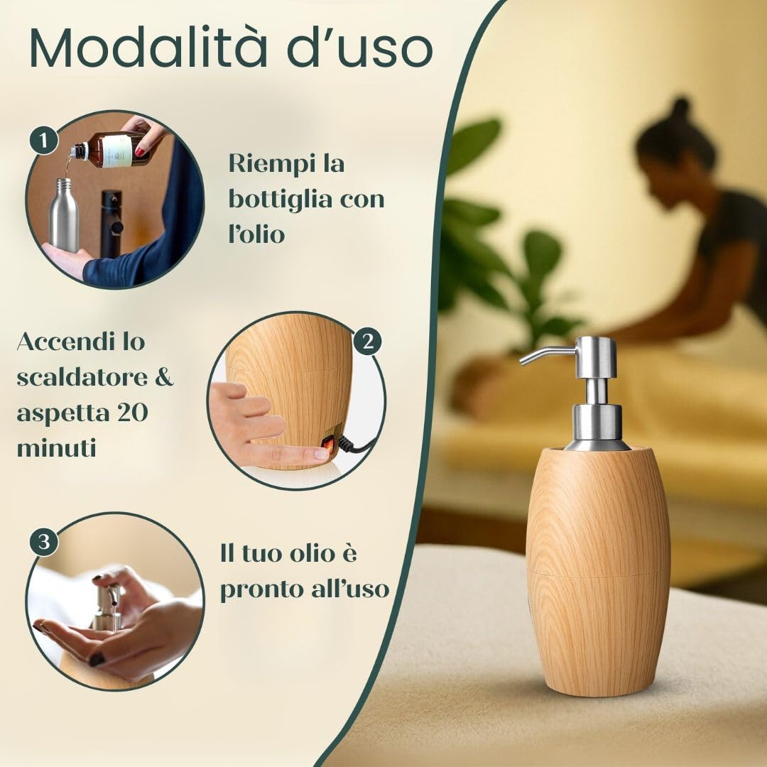 Relax Master® Scaldacollo elettrico e scaldabagno per massaggi – perfetto per saloni di massaggio, guasha, benessere, spa e amanti del massaggio