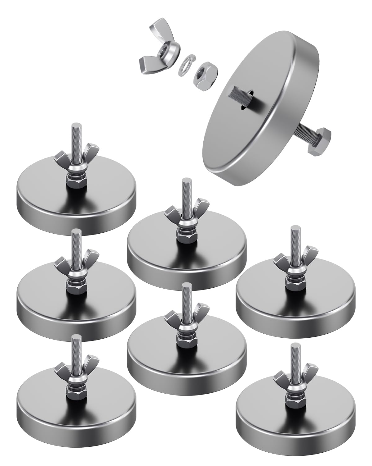 8Pack Magnetic Flag Holder 3.2" Strong Round Base Magnet — Amazon image 10