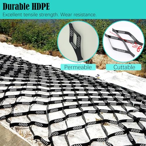 Grille de gravier pliable 10 cm stabilization d'allée carrossable