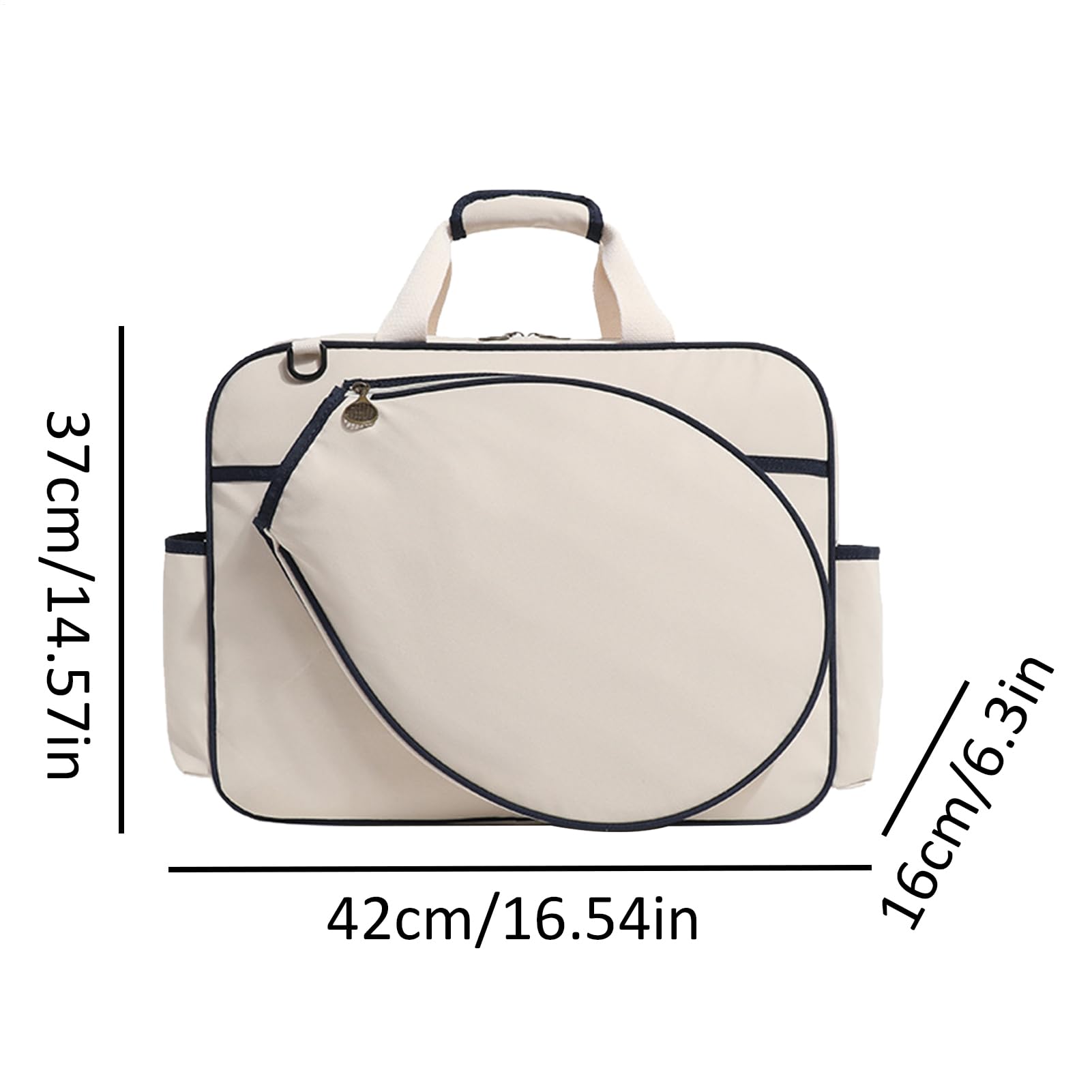 Borsa da tennis: borsa a tracolla per racchetta di grande capacità, zaino sportivo durevole, borsa portaoggetti con cinghia regolabile per tennis, pickleball, badminton, porta racchette