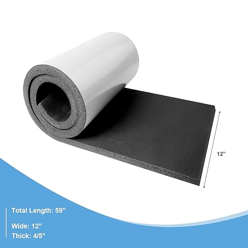 Miniatura 35 de Storystore Hojas de neopreno de aislamiento de espuma con adhesivo, 1/16 pulgadas de grosor x 12 pulgadas de ancho x 59 pulgadas de largo, rollo