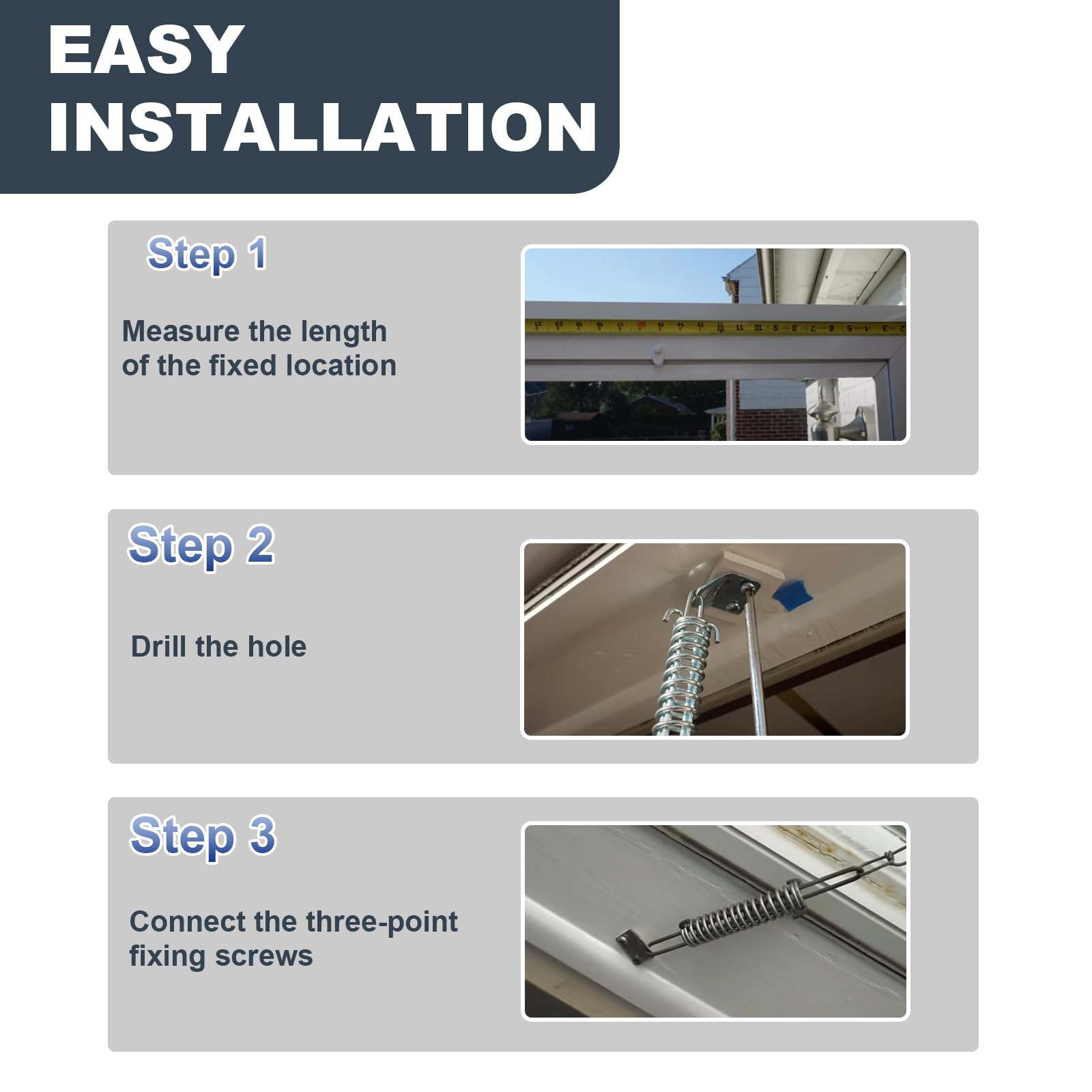 Snapklik.com : 2 Set Screen Door And Storm Door Chain Stop, Windproof ...