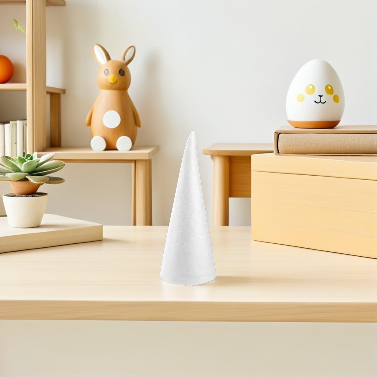 Hemobllo 12 Pezzi Forme a Cono in Schiuma Bianca per Alberi di Natale in Polistirolo per Progetti Fai da Te Dimensioni per Decorazioni Natalizie e Lavoretti