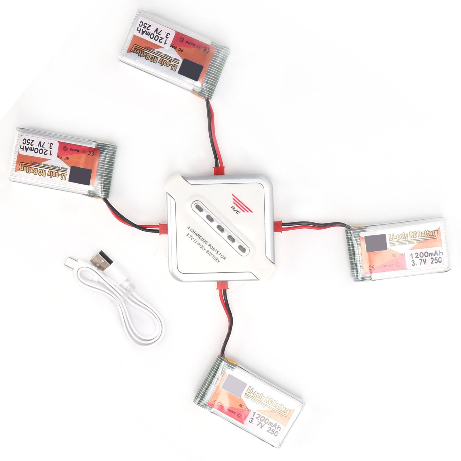 Paquete de batería Lipo de 1200mAh 25C para Cargador de Coches RC Enchufe JST