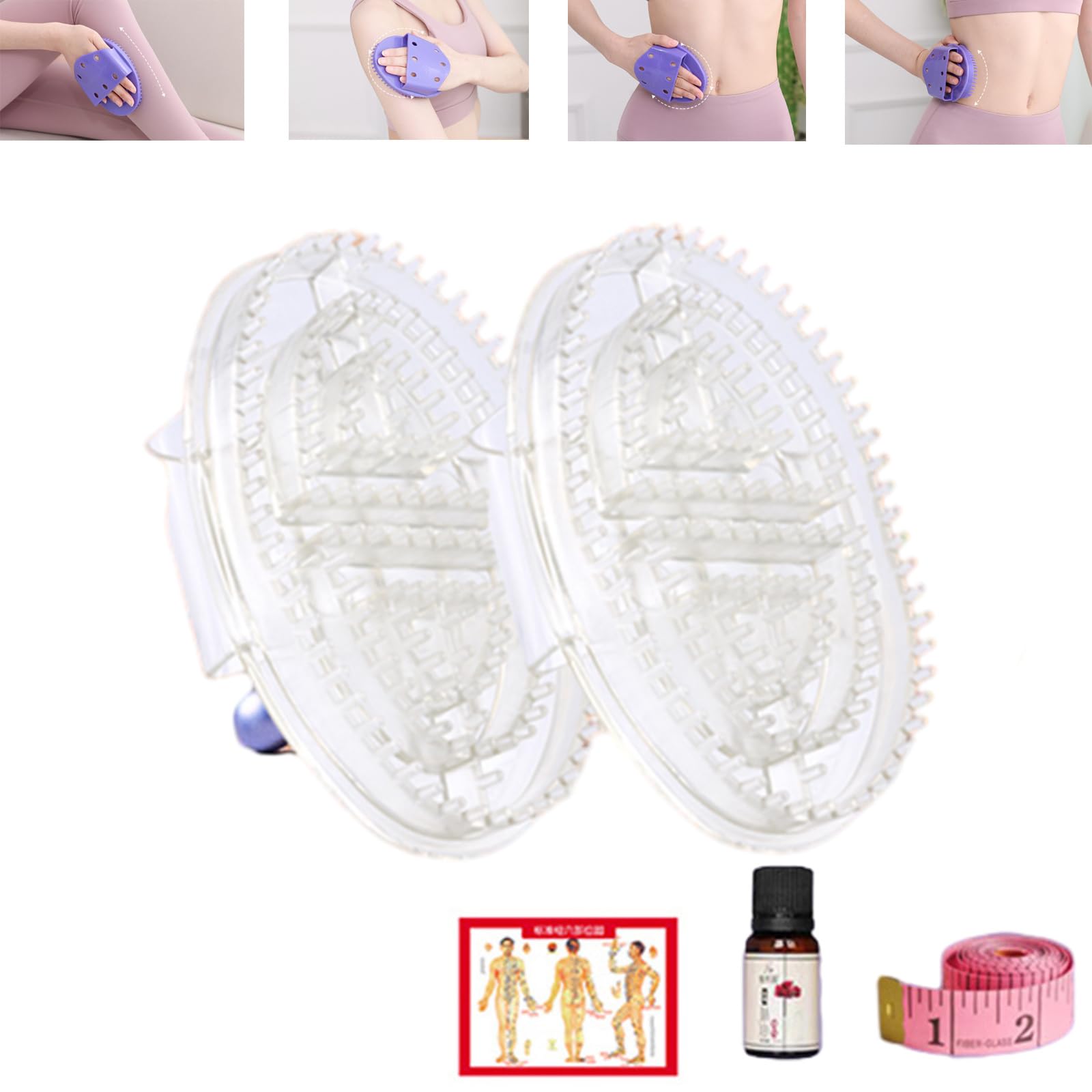 Beauty Salon Professional Custom Meridian Brush,Capricorn Meridian Massage Brush, Meridian Brush Massage Brush, 2024 New Meridian Brush Massage Brush (Transparent)