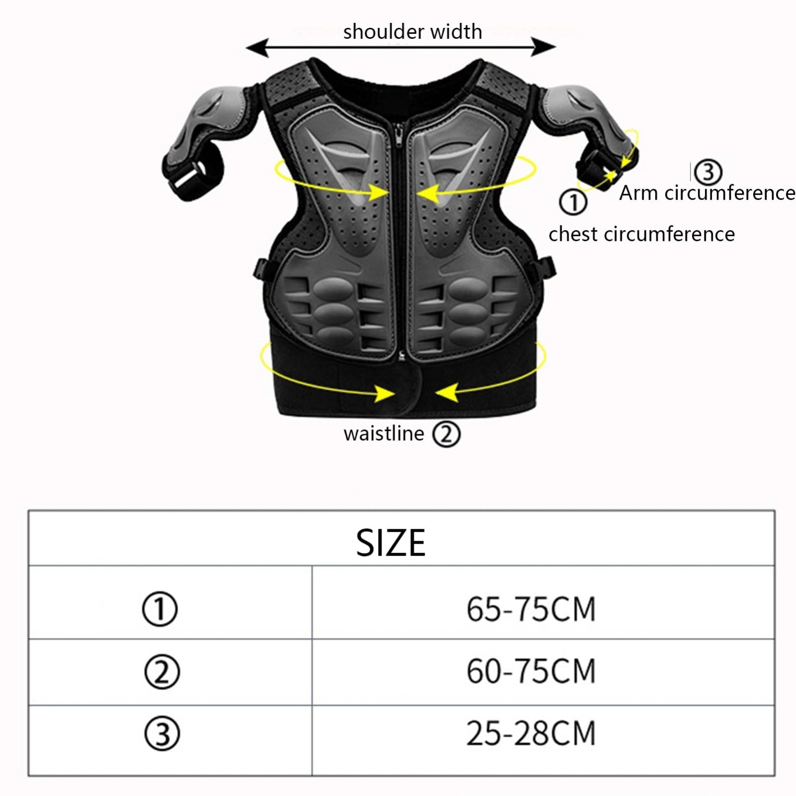 Set Protezioni per Bambini, Set Protezioni per Bambini, Protezione Torace per Bambini, Gilet da Moto, Protezione da Corsa con Ginocchiere, Gomitiere, Gilet Protettivo per Sci D