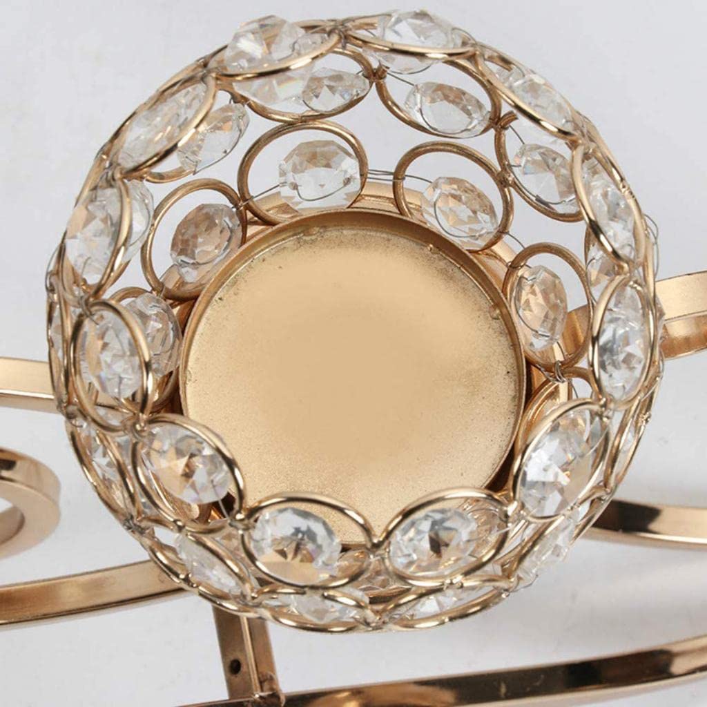 Portavelas de cristal de 3 brazos, candelabro para decoración de mesa de fiesta, dorado, 320 x 90 x 240 mm