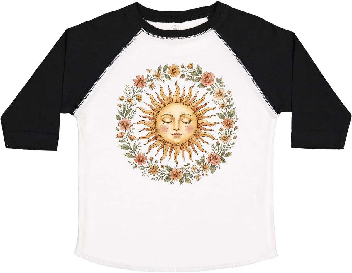 inktastic Sun and Floral Boho Toddler T-Shirt