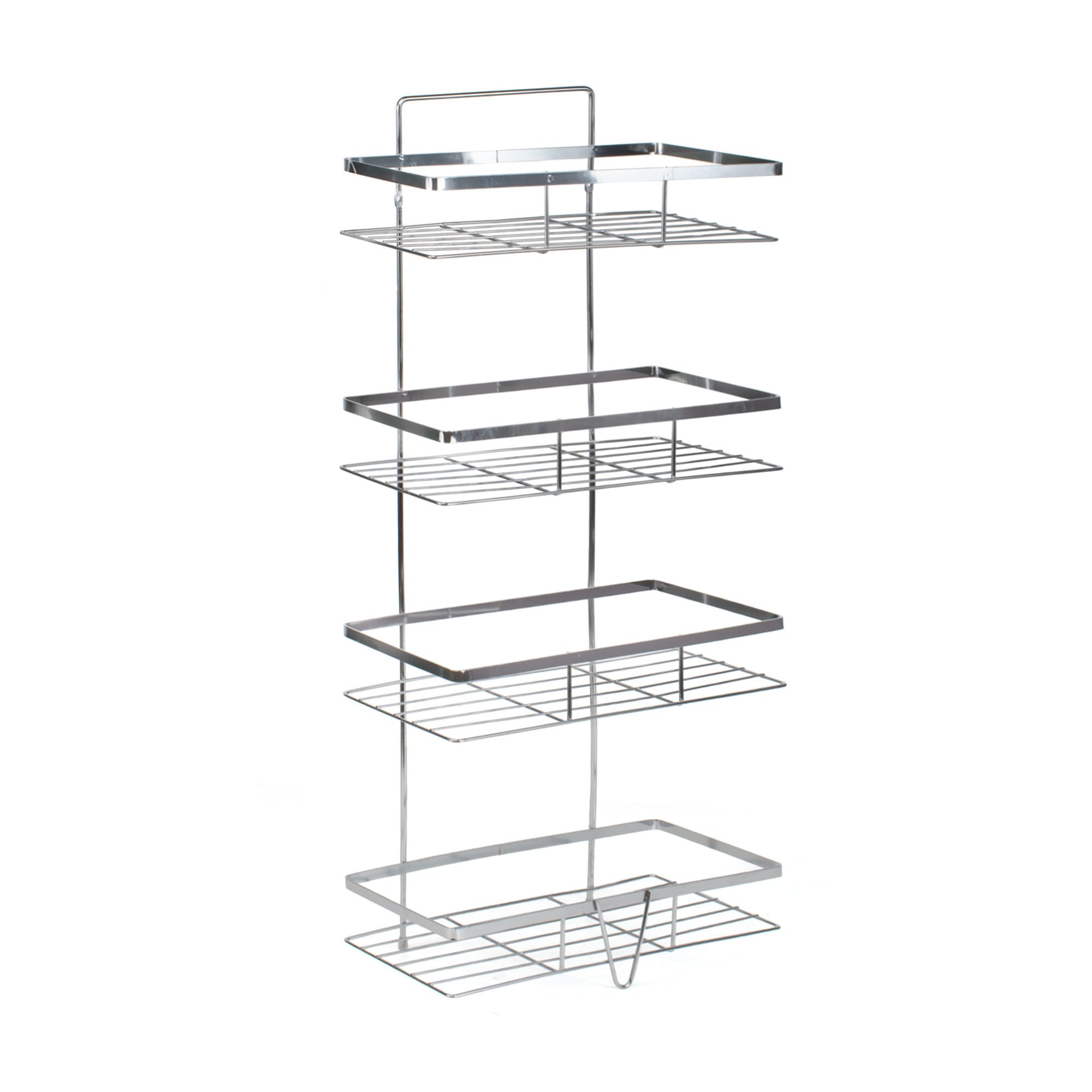 THE SECRET HOME - Estantería de Metal con Base de Goma para Ducha - Organizador de Baño de Varios Niveles sin Instalación - Ideal para Baño y Cocina - Varios Modelos (Modelo 8-4 Niveles)