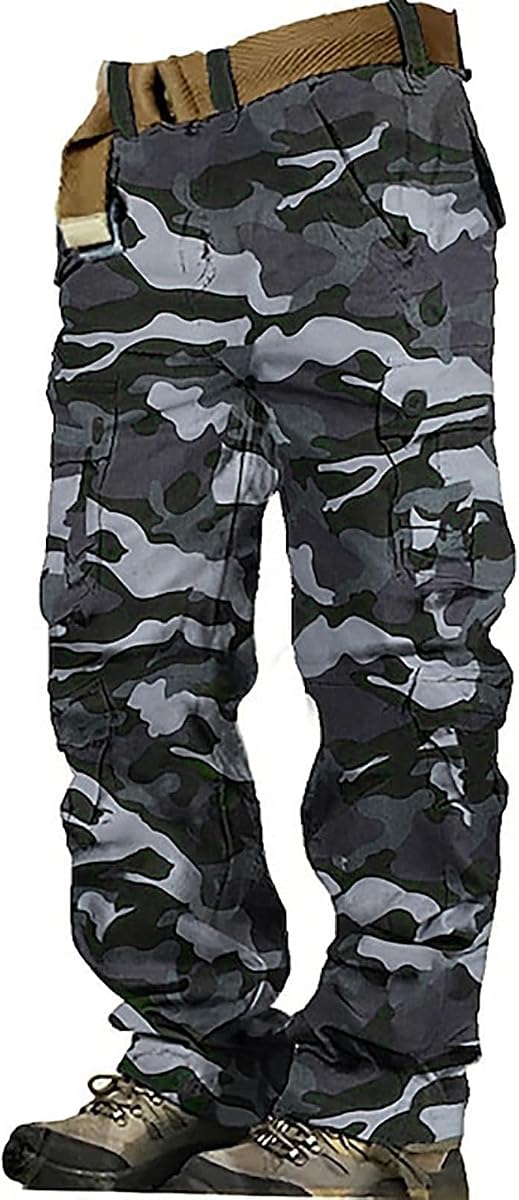 Pantalones tácticos elásticos para hombre, pantalones cargo Ripstop resistentes al agua, pantalones de senderismo de trabajo ligeros de algodón para exteriores