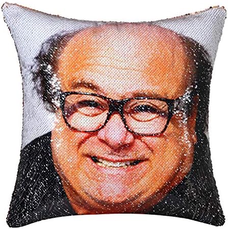 face sequin pillow