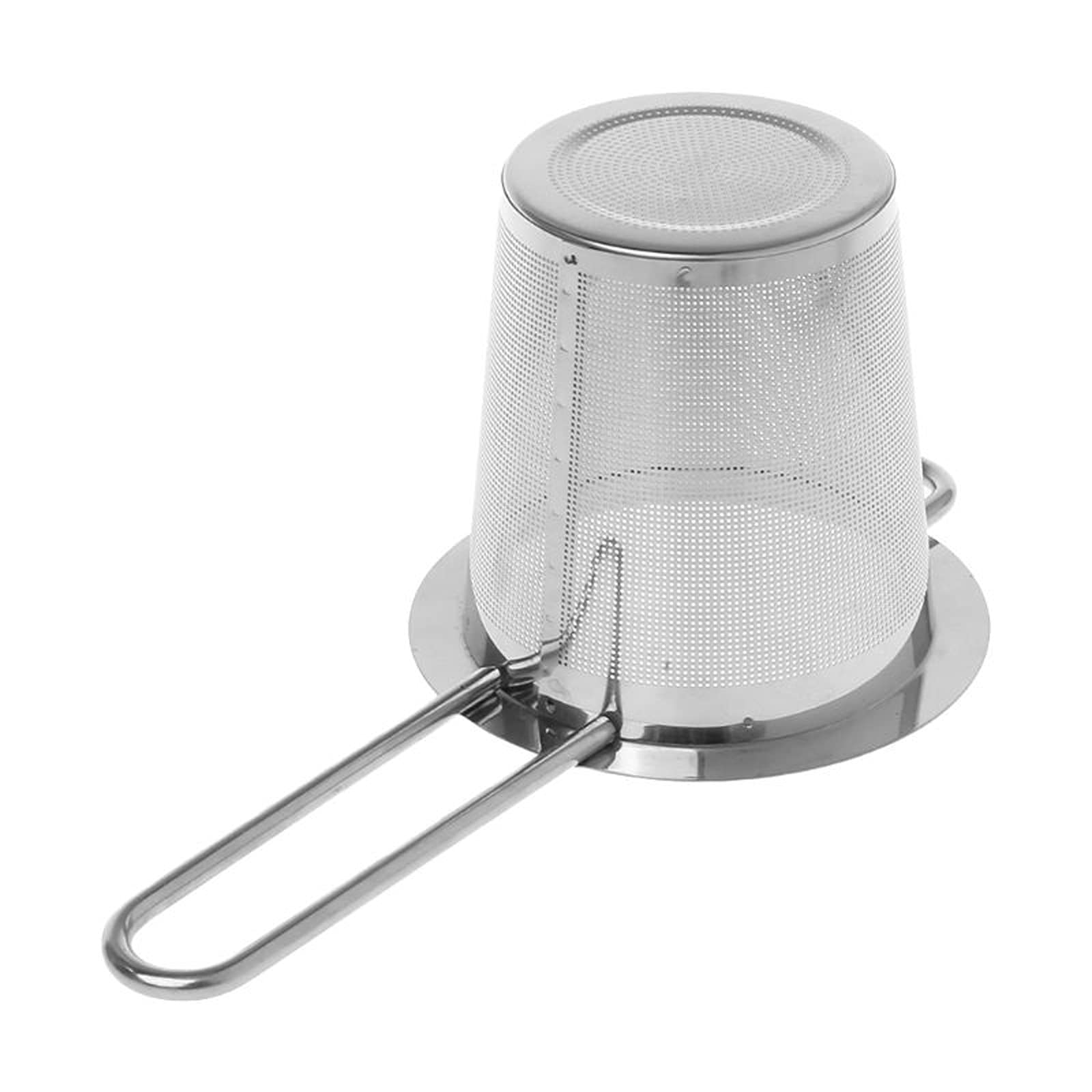 Colino da tè riutilizzabile, infusore per tè in acciaio inox, per foglie sfuse, con coperchio, tazze, accessori da cucina, nave a goccia (argento)