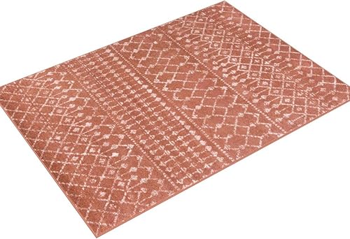 Miniatura 6 de Livabliss Elsie Global - Alfombra bohemia, 5.3 x 7.3 pies, color naranja quemado