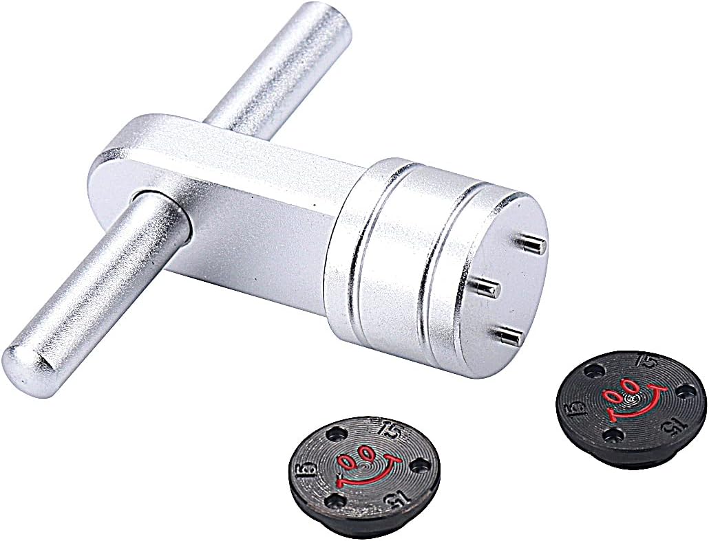 Golf Weight Wrench Replacement for Taylormade TP Collection Putters Silver Three Hole Wrench+Black Smiley face Weight (5g/10g/15g/20g)