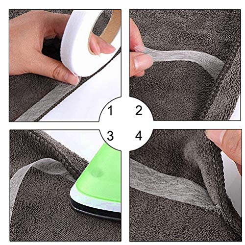 SUMAJU 2 Pack Fabric Fusing Tape, Adhesive Hem Tape Iron-on Hemming Tape Fabric Fusible Web Tape for Bonding Clothes Jeans Collars(70 Yards,0.59 Inch and 0.79 Inch)