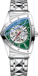 articulo Reloj mecánico automático de acero inoxidable de lujo para hombre, diseño de triángulo, impermeable, luminoso, para negocios