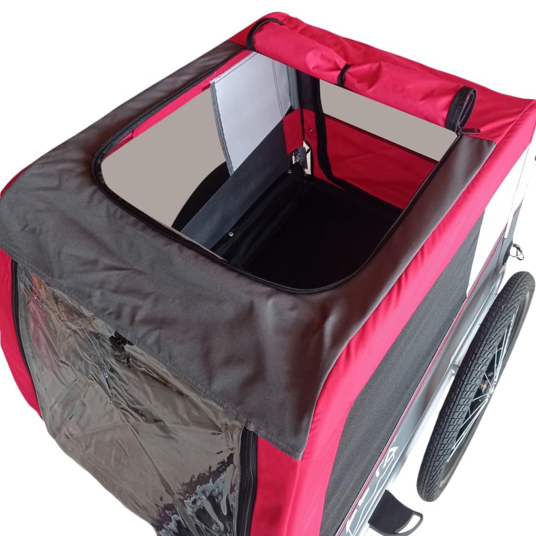 PAPILIOSHOP ZETA: Rimorchio Multifunzionale per Bici, Carrello Passeggino per Trasporto di Cani e Animali, Ideale per Avventure all'Aria Aperta