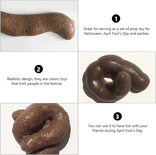 Miniatura 6 de Toyvian Juego de juguetes falsos para excrementos de perro en aerosol, 6 piezas de bromas y bromas de broma, regalos novedosos para el día de los
