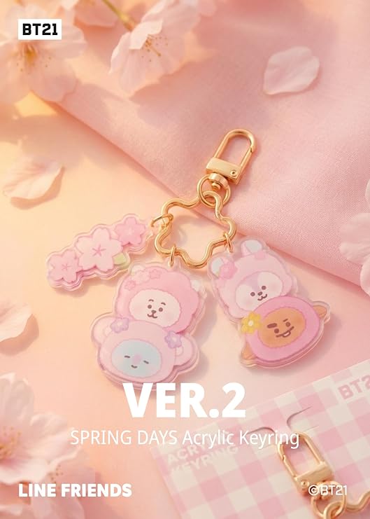 LINE FRIENDS BT21 Spring Day Acrylic Keyring