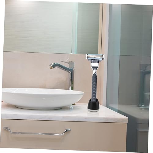 Miniatura 2 de Angoily 2pcs Straight Razor Stand Máquinas De Afeitar Para Hombres Metal Brackets Razor Base Bald Shavers for Men Head Razor Stand for Men Mens
