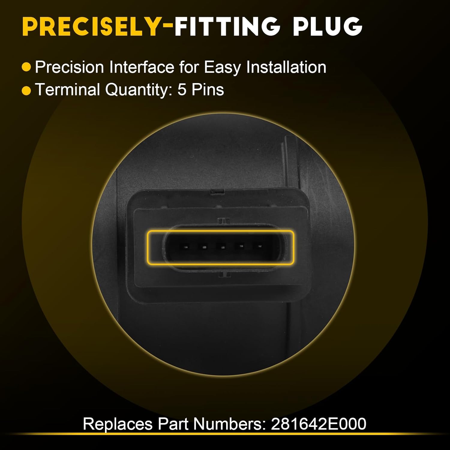 OCPTY Mass Air Flow Sensor Fits for Hyundai Elantra 2020 for Hyundai Nexo 2019-2021 for Hyundai Sonata 2016-2019 for Kia Forte 2019-2021 for Kia Optima 2017-2020 281642E000