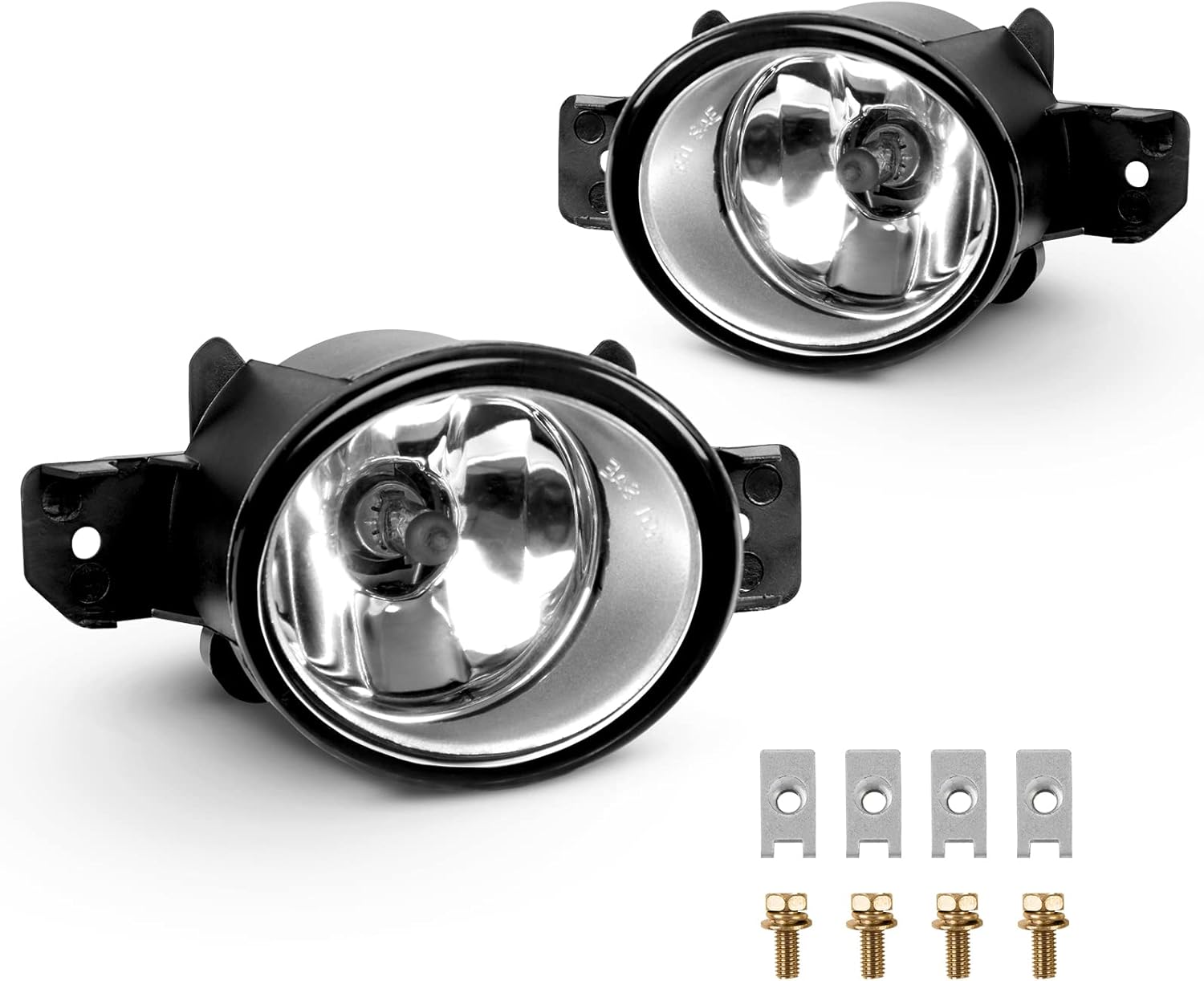 Fog Lights Fog Lamps Assembly Kit for 2004-2019 Nissan Sentra/2007-2014 Maxima/08-10 Rogue/07-18 Altima Sedan with H11 12V 55W Bulbs Fog Light Replacement-1 Pair