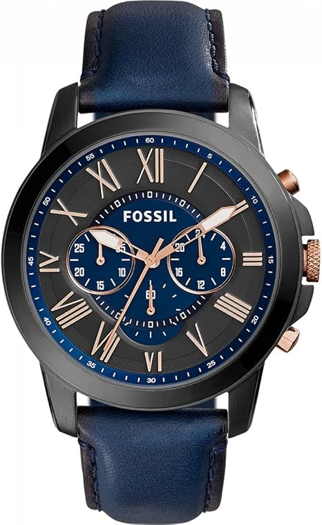Orologio uomo FOSSIL Grant, cassa 44 mm, movimento cronografo al quarzo,  cinturino in vera pelle : Fossil: Amazon.it: Orologi