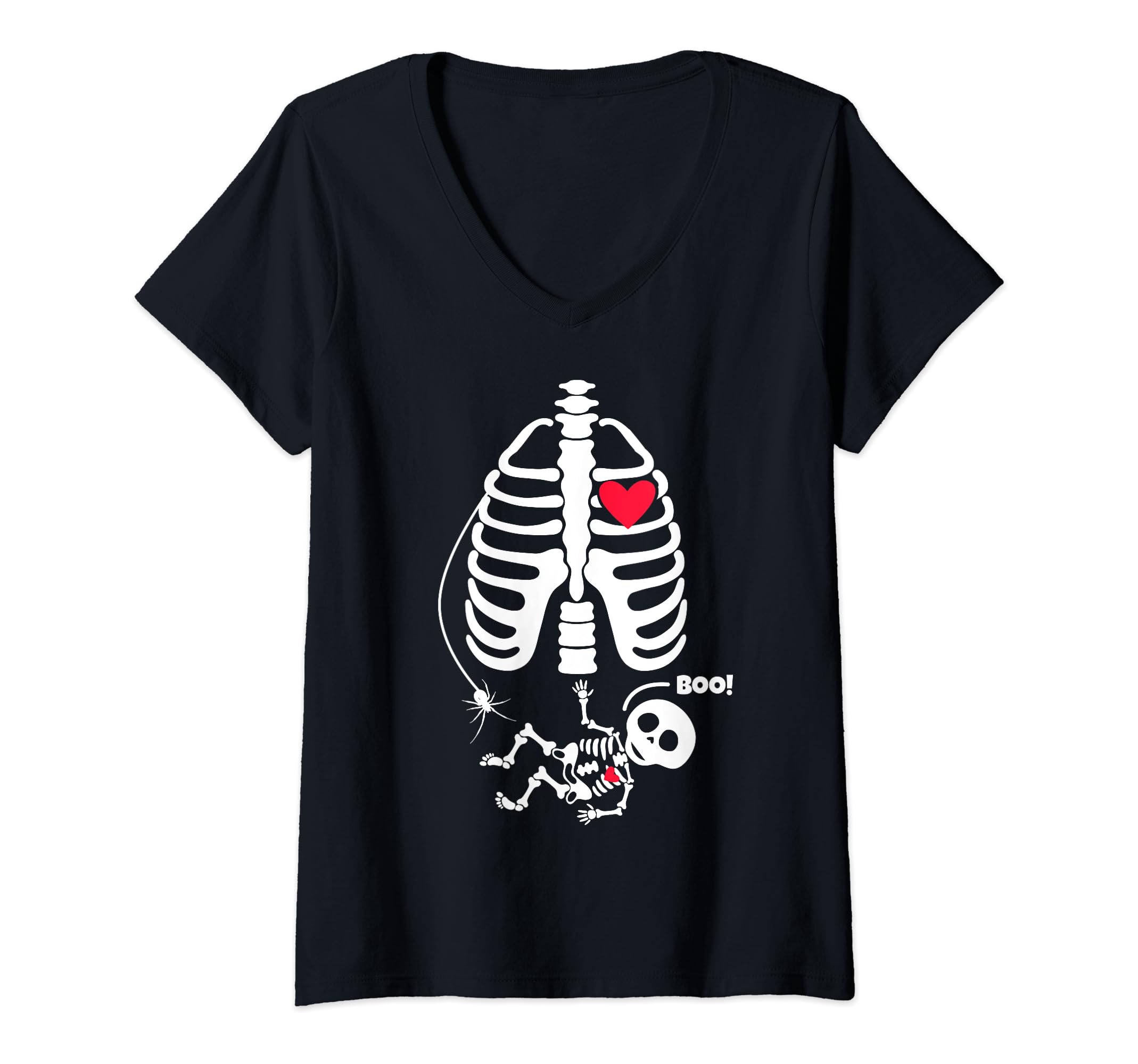 Halloween Pregnancy Tees Co. Anuncio de embarazo Disfraz de Halloween Camiseta Cuello V