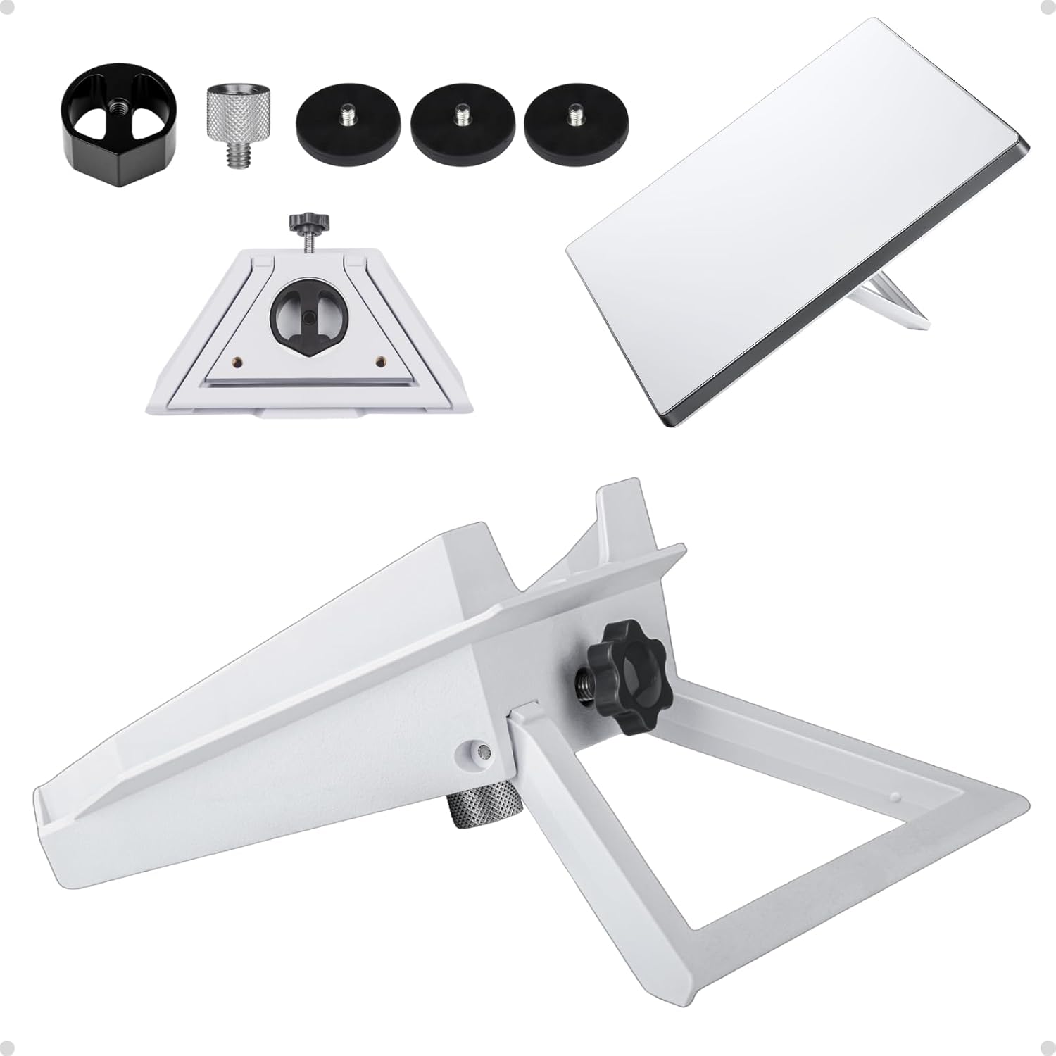 Multi-Functional Pipe Adapter Mount for Starlink Mini, 4 Mounting Options - Angled Support, Magnetic, Pole & Tripod Mounting, Corrosion Resistance, Easy to Install