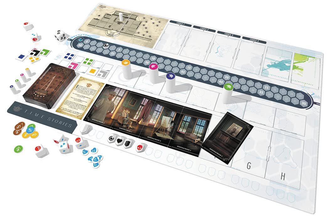 Space Cowboys Asmodee, TIME Stories, Grundspiel, Nominiert zum Kennerspiel des Jahres 2016, Erzählspiel, 2-4 Spieler, Ab 12+ Jahren, 90+ Minuten, Deutsch