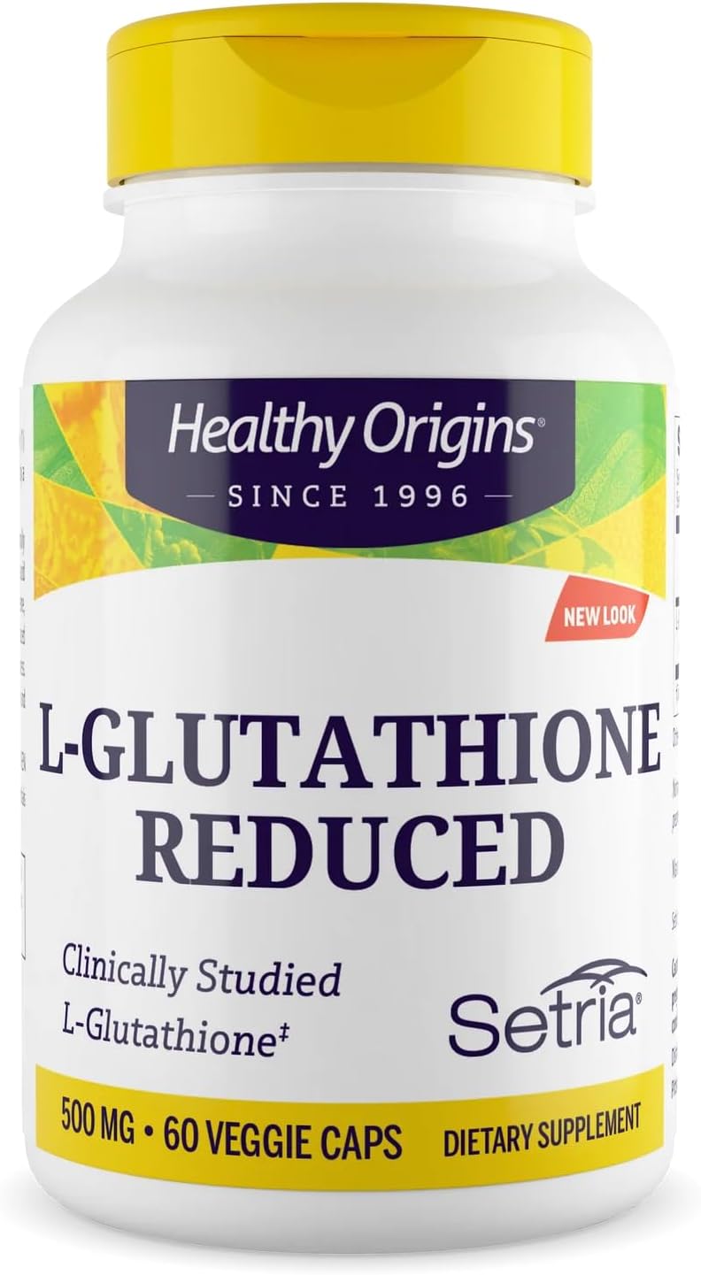 L-Glutathione Capules (Setria) Reduced, 500 mg - Glutathione Supplement For Immune Support Supplement - Collagen & Antioxidant Support - Gluten-Free - 60 Veggie Glutathione Capsules