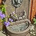 Glitzhome 3-Tier Outdoor Water Fountain with LED Light, Oversized Vintage European Style Lion Head Waterfall Fountains, Rustic Faux Granite Fountain for Garden Patio Deck Porch, 31.75”H