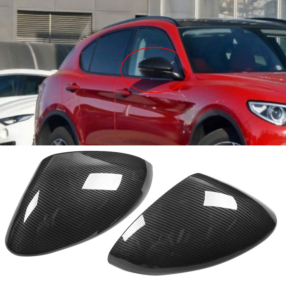 Acouto Copertura Specchietto Retrovisore, Copertura Specchietto Laterale Stile Fibra di Carbonio ABS, Installazione Semplice, Sostituzione Decorazione Esterna per Proprietari di Auto, Adatto per