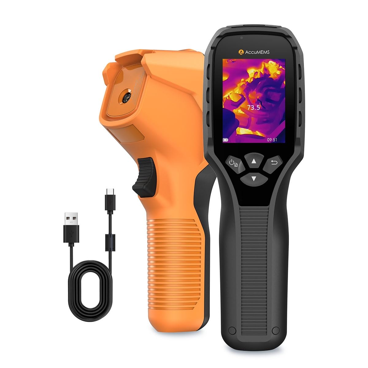 256×192 Native Sensor, HVAC & Industrial Thermal Imaging Camera, Lightweight 198g, -4°F-1202°F, 25Hz, NETD<40mK, 10h Battery GT24S 320×240 UIRA-IR Thermal Camera with Thermometer Mode