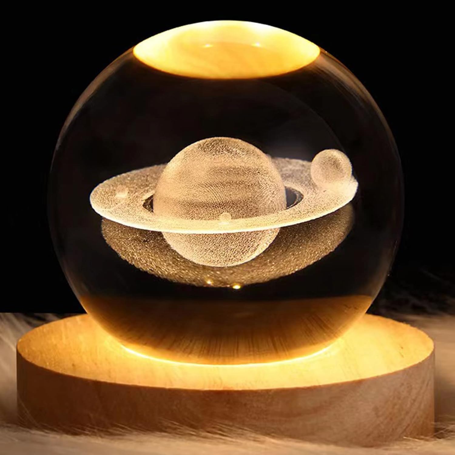 Dhanuom 3D Galaxy Crystal Ball Night Light, Crystal Lamp for Bedroom Decor, Ideal Birthday Gift for Teens Boys and Girls, Galaxy Model(Multi Design)(1Pcs) 3