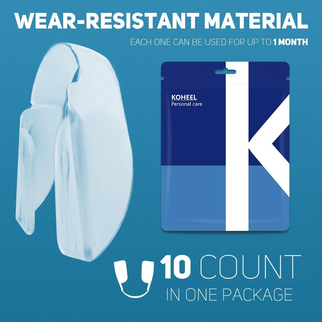 KOHEEL AIR Ultra Thin Mouth Guard for Teeth Grinding and Clenching, Comfort-Fit Night Guard, Stop Bruxism Dental Guard (Small, Count, 10) - Image 6