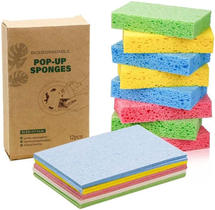 Eco-Friendly Compressed Cellulose Kitchen Sponges