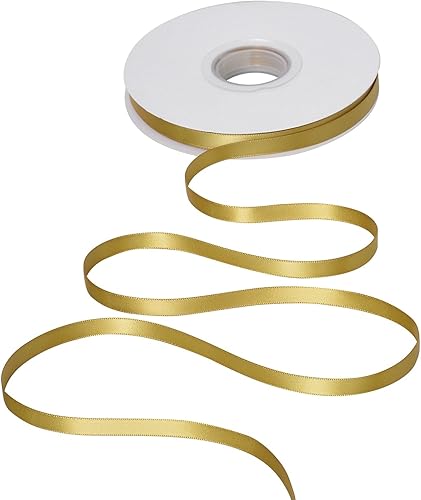 Miniatura 80 de YAMA Cinta de satén de doble cara, 7/8 pulgadas, 25 yardas para envolver regalos, color rosa