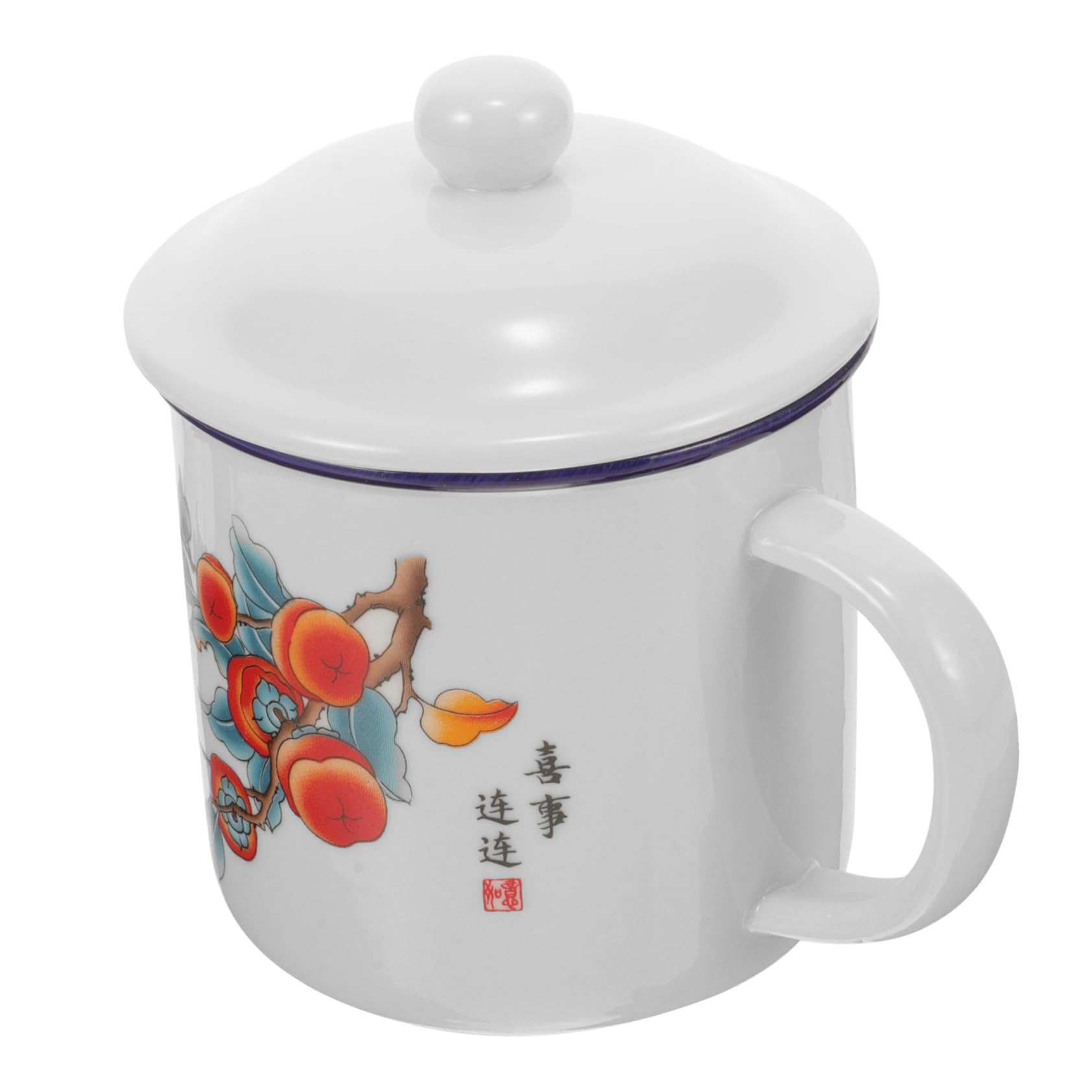2stücke Vintage Emaille Tasse Für Hochzeit Und Party Stilvolle Teetasse Mit Deckel Robustes Langlebiges Design Für Kaffee Und Tee Praktische Outdoor Trinkbecher