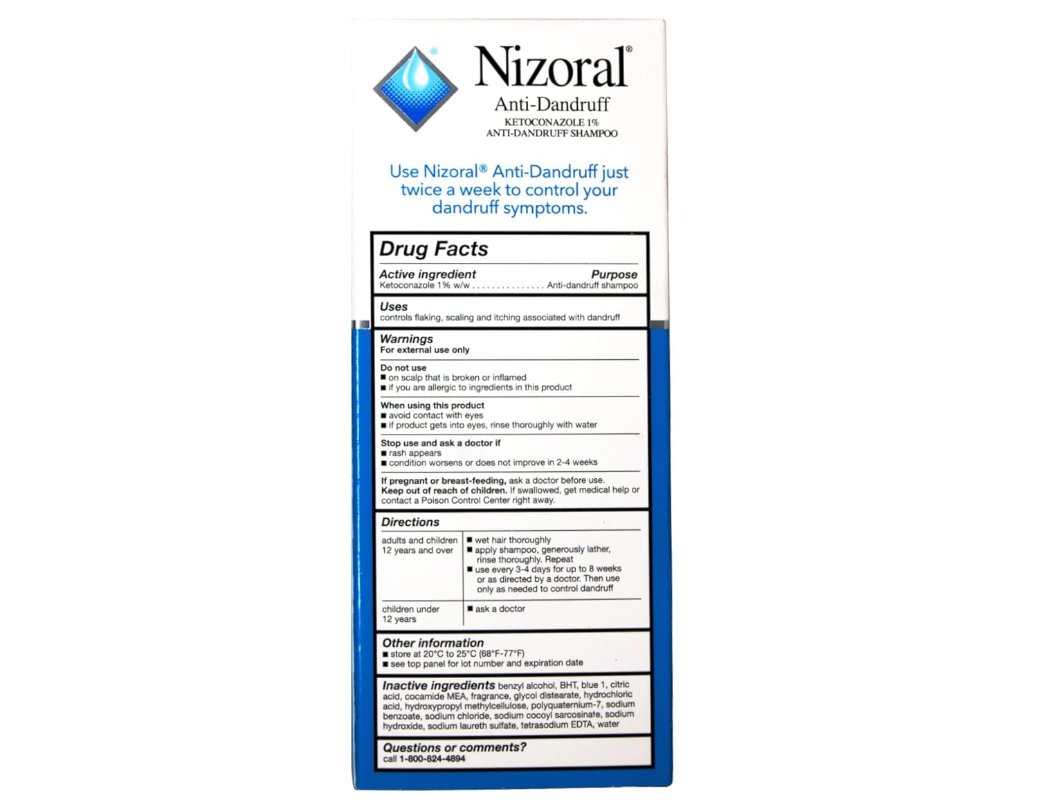 Helps to prevent recurrence of flaking and itching associated with dandruff. - Nizoral A-D Shampoo