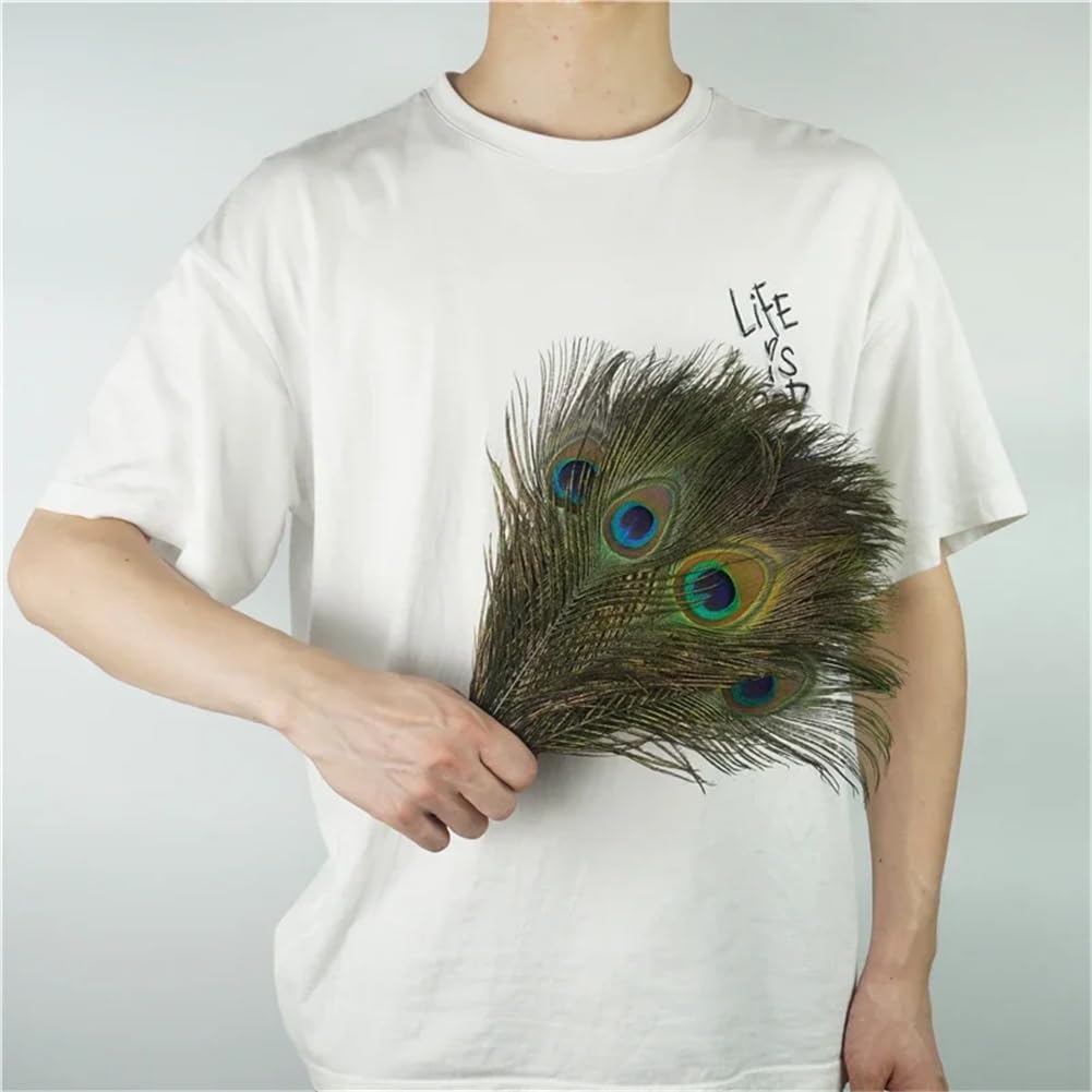 Natural Pheasant Feathers, Natural Peacock Feathers 20 pcs, Holiday Wedding DIY Vases Decor, Color(Peacock Eyes)