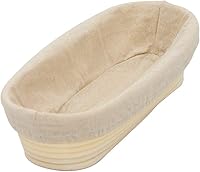 Vista 3 de BetterJonny - Cesta redonda de 7 pulgadas para pan, cesta de ratán a prueba de masa de pan artesanal, combo de forro para panaderos profesionales